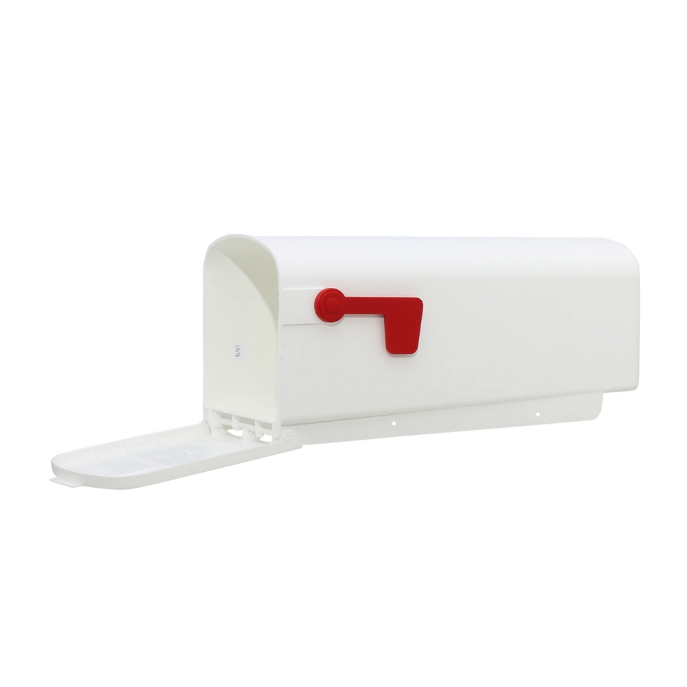 Gibraltar Mailboxes Parson Series PL10W0201 Rural Mailbox, 875 cu-in Capacity, Plastic, 7.9 in W, 19.4 in D, 9.6 in H - 3
