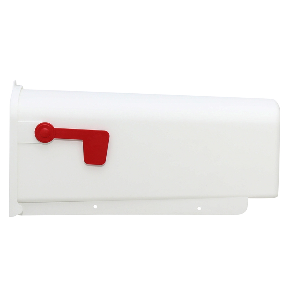 Gibraltar Mailboxes Parson PL10W0201 Rural Mailbox, 875 cu-in Capacity, Plastic, 7.9 in W, 19.4 in D, 9.6 in H - 4