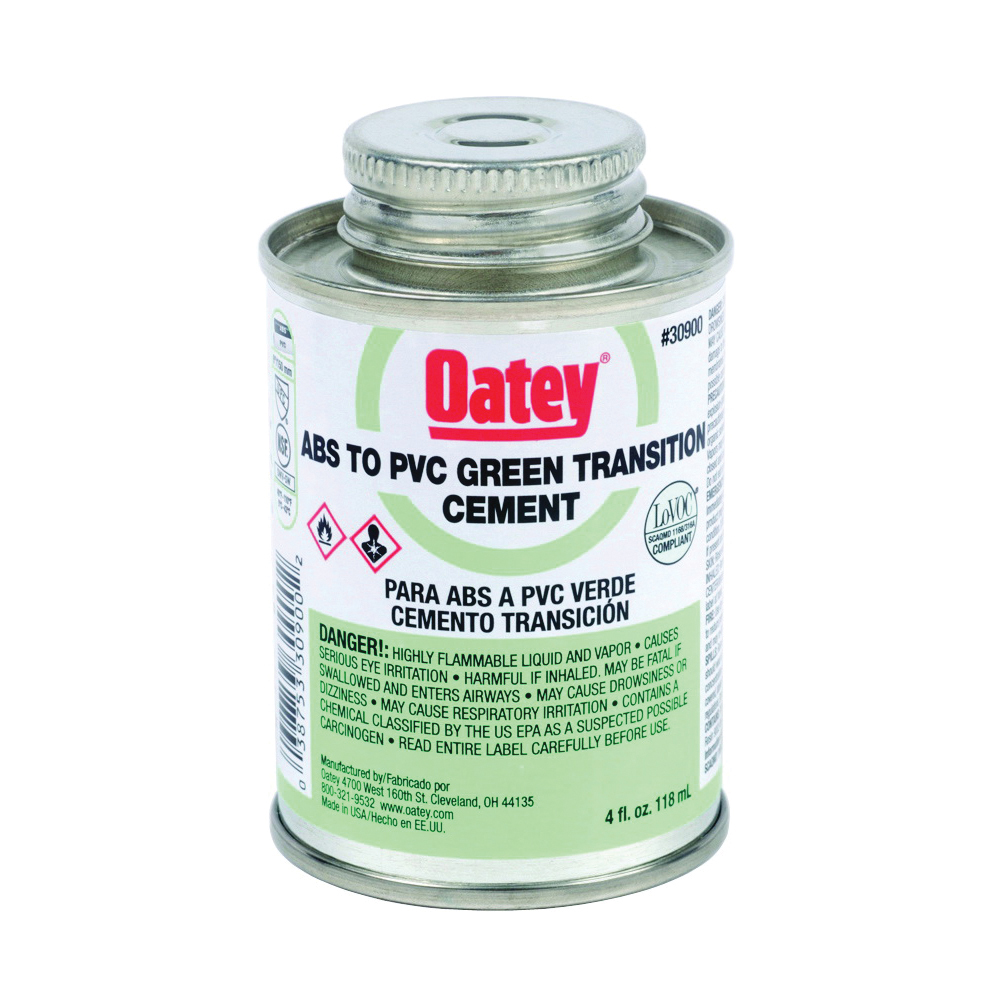 30900 Solvent Cement, 4 oz Can, Liquid, Green