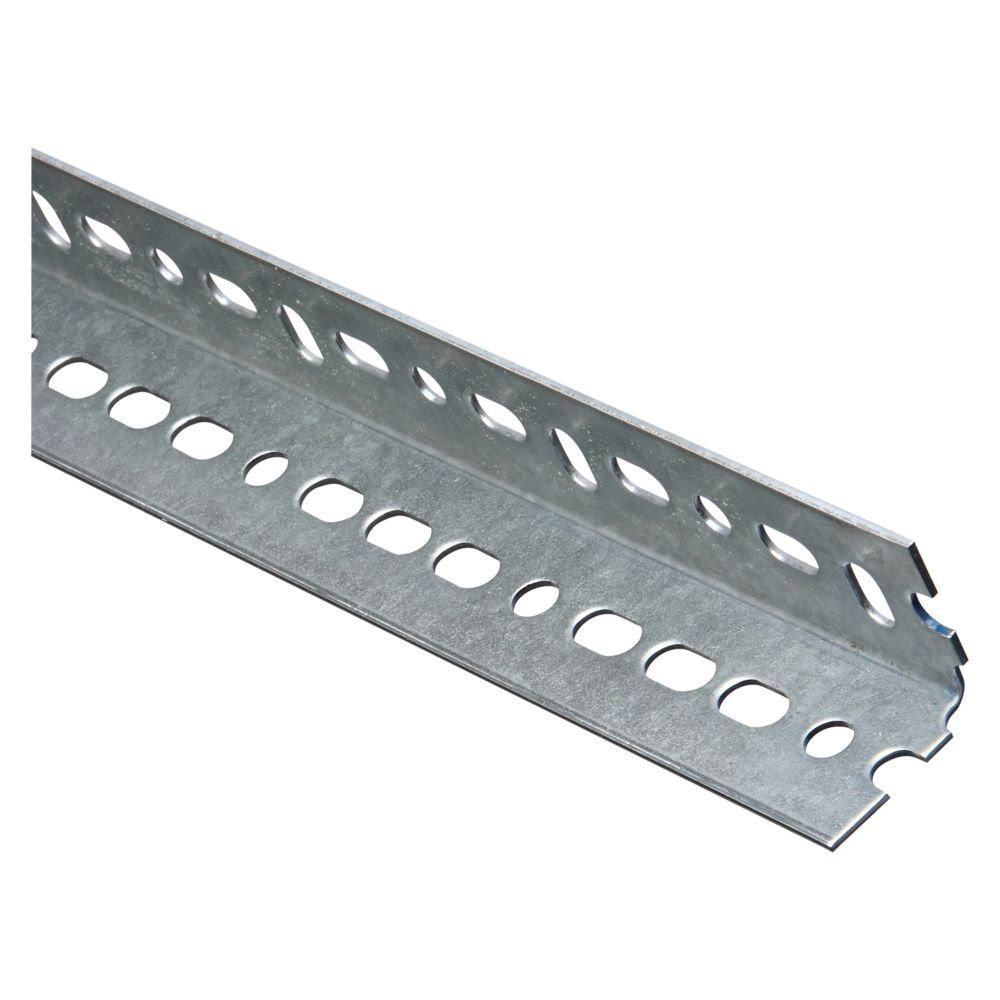 4020BC Series N182-758 Slotted Angle, 1-1/2 in L Leg, 24 in L, 14 ga Thick, Steel, Galvanized