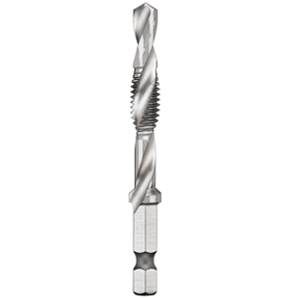 DeWALT IMPACT READY DWADTQTR51618 Tap and Drill Bit, 5/16 in Dia, 3-Flute, Spiral Flute, HSS