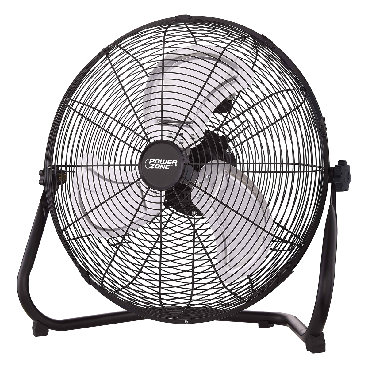LF-18 Floor Fan, 120 VAC, 18 in Dia Blade, 3-Blade, 3-Speed, 360 deg Rotating, Black