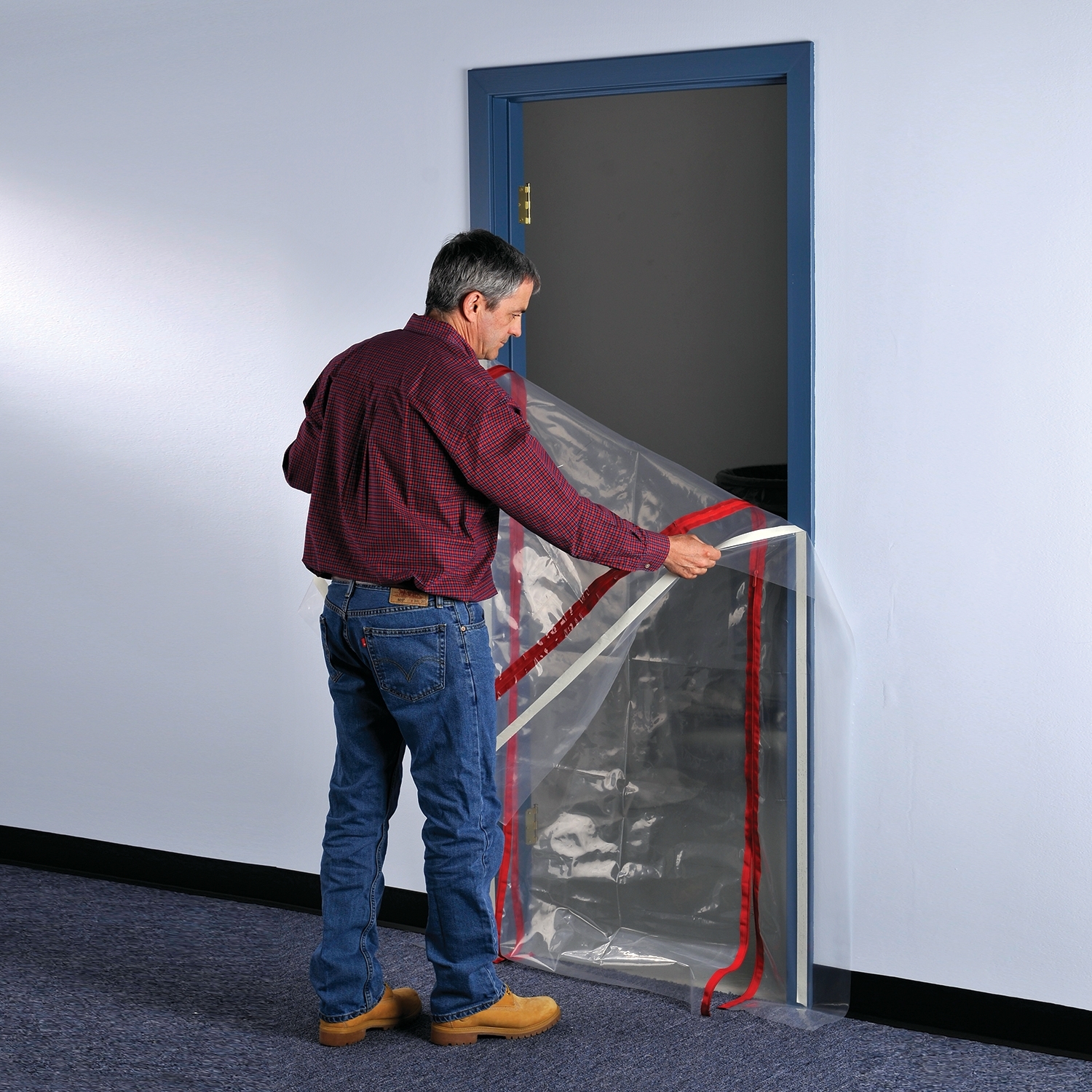 Zipwall ZDS Dust Containment Door Kit, Standard, 4 ft L, 7-1/2 ft W, Plastic - 3