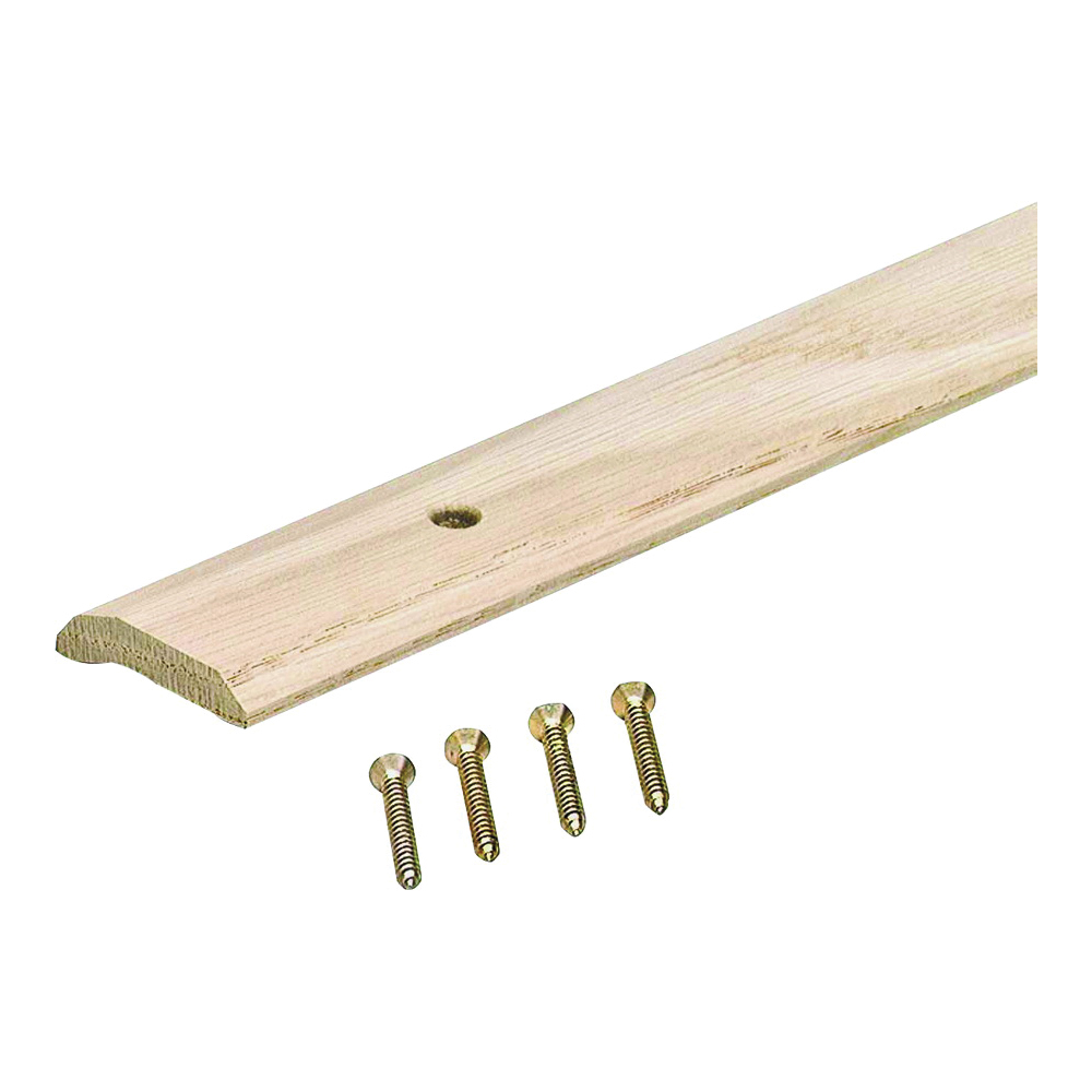 85365 Carpet Trim, 72 in L, 1-7/16 in W, Hardwood, Unfinished