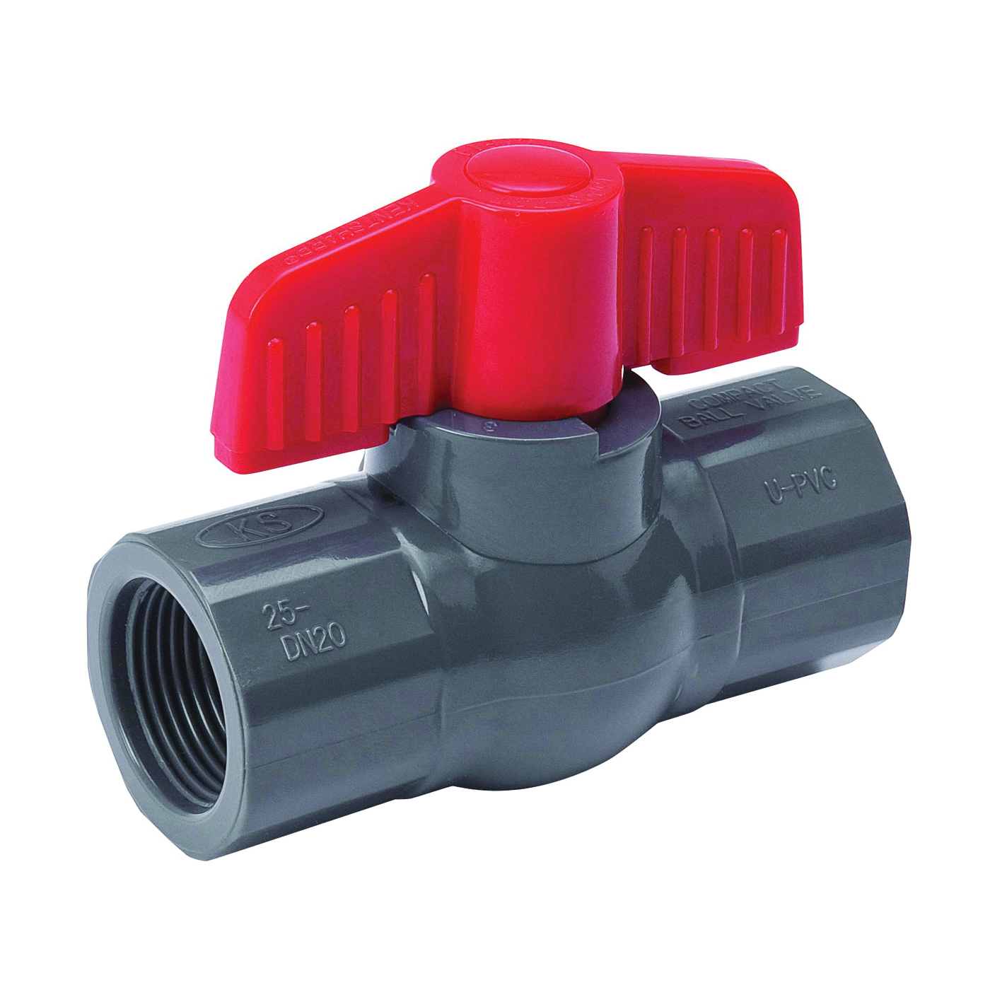 ProLine Series 107-103 Ball Valve, 1/2 in Connection, FIP, 150 psi Pressure, PVC Body