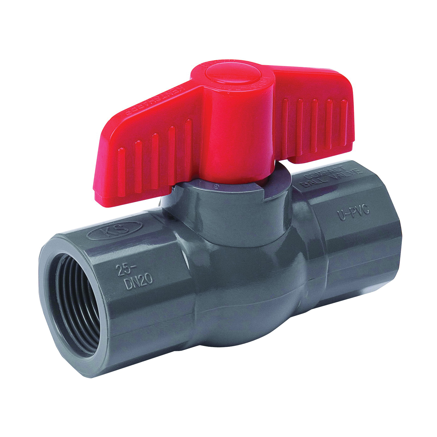 ProLine Series 107-108 Ball Valve, 2 in Connection, FIP, 150 psi Pressure, Manual Actuator, PVC Body
