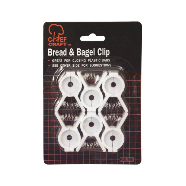 20840 Bread and Bagel Clip Set, Plastic, White