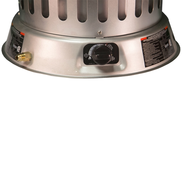 Dura Heat LPC80 Convection Heater, Liquid Propane, 50000 to 80000 Btu, 2000 sq-ft Heating Area, Silver