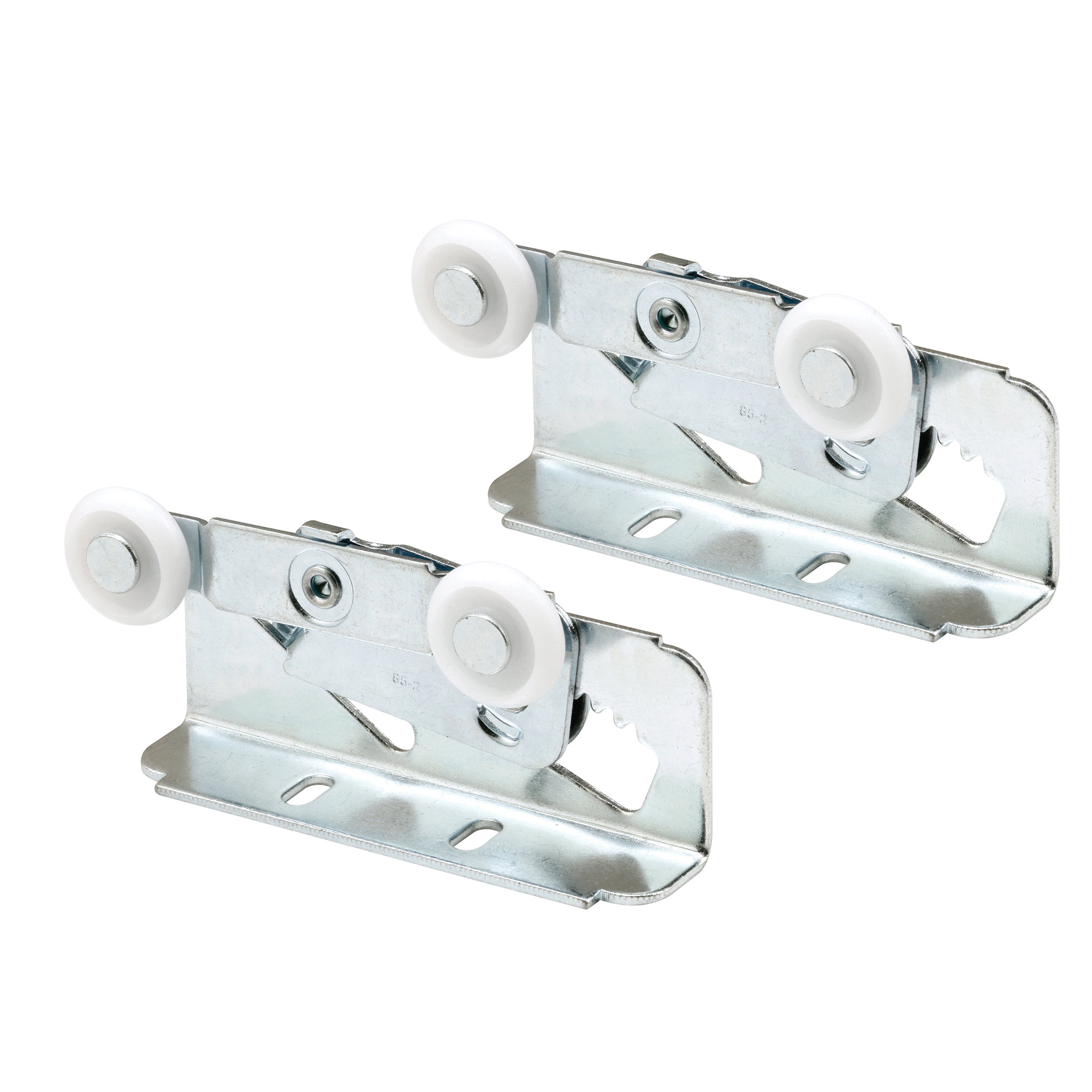 N 6531 Roller Assembly, 7/8 in Dia Roller, 1/4 in W Roller, Steel, Silver, 2-Roller, 75 lb, Top Mounting
