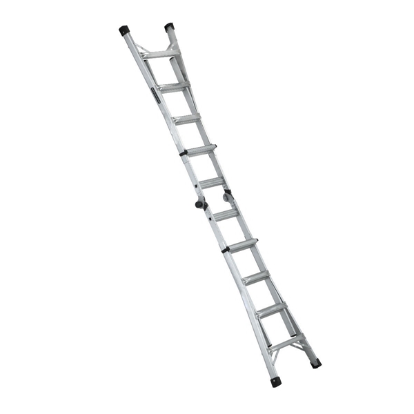 Louisville L-2098-17 Multi-Purpose Ladder, 9 to 15 ft Max Reach H, 16-Step, Type IA Duty Rating, Aluminum - 3