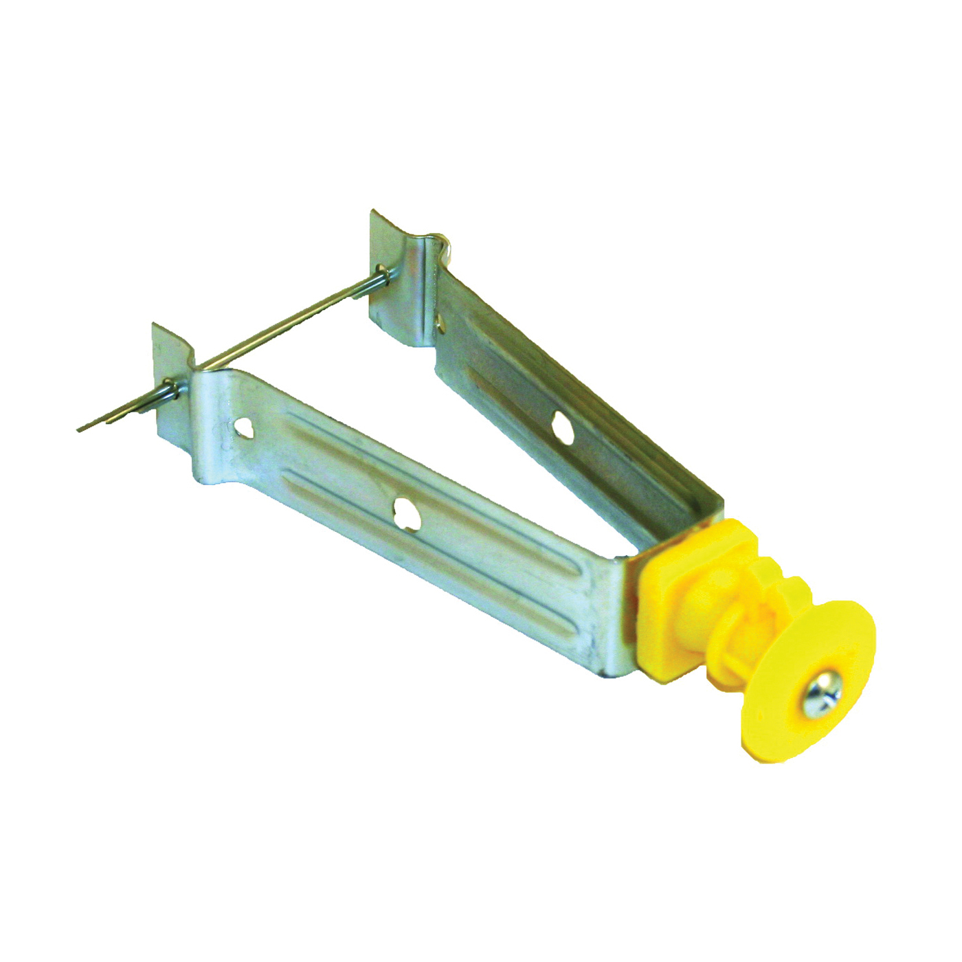 ICLXY-Z Chain Link Insulator, Aluminum/Polywire/Steel, Plastic, Yellow, Bracket, Clamp Mounting