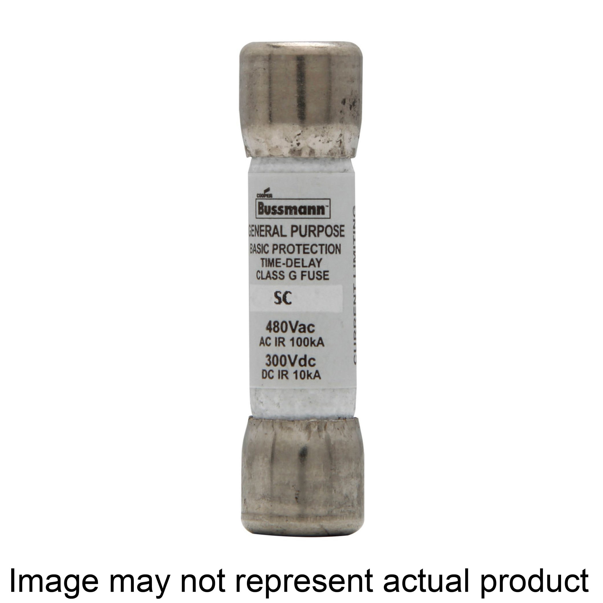 SC Series SC-25 Fuse, 25 A, 480 VAC, 300 VDC, 100 kA Interrupt, Melamine Body, G, Low Voltage, Time Delay Fuse