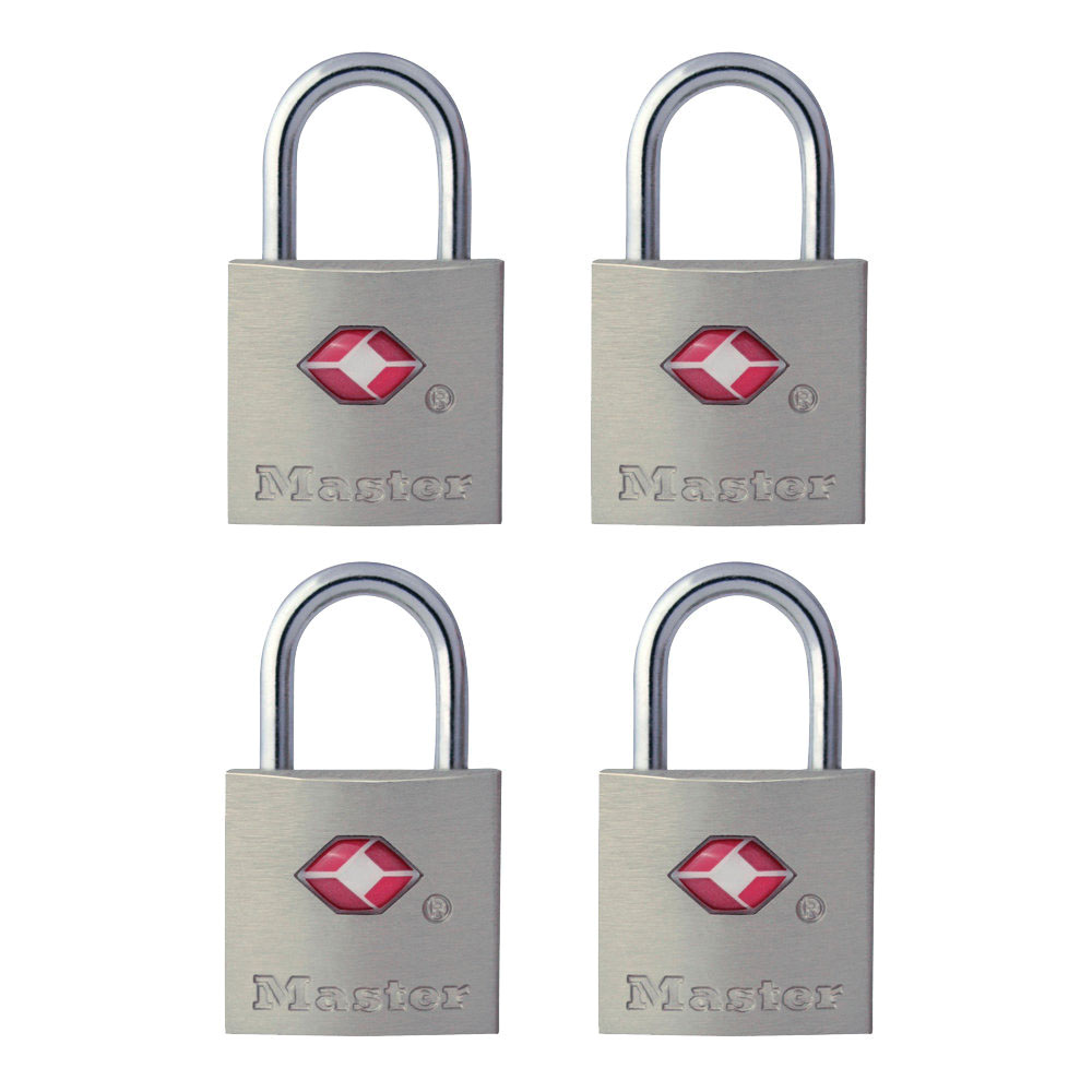 4683Q Padlock, Keyed Alike, 3/32 in Dia Shackle, Steel Shackle, Metal Body, 7/8 in W Body, 4-pack
