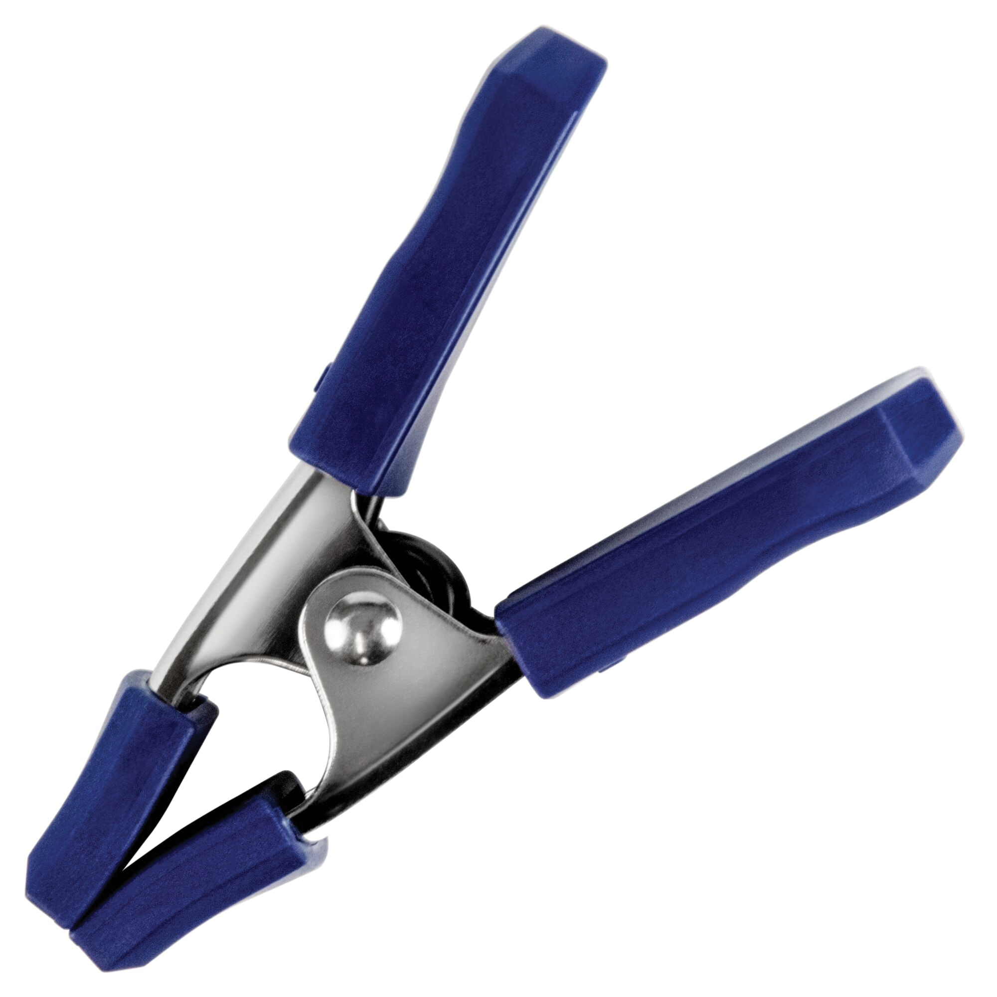 222601 Spring Clamp with Soft Grip Pad, 1 in Clamping, Steel, Blue/Silver