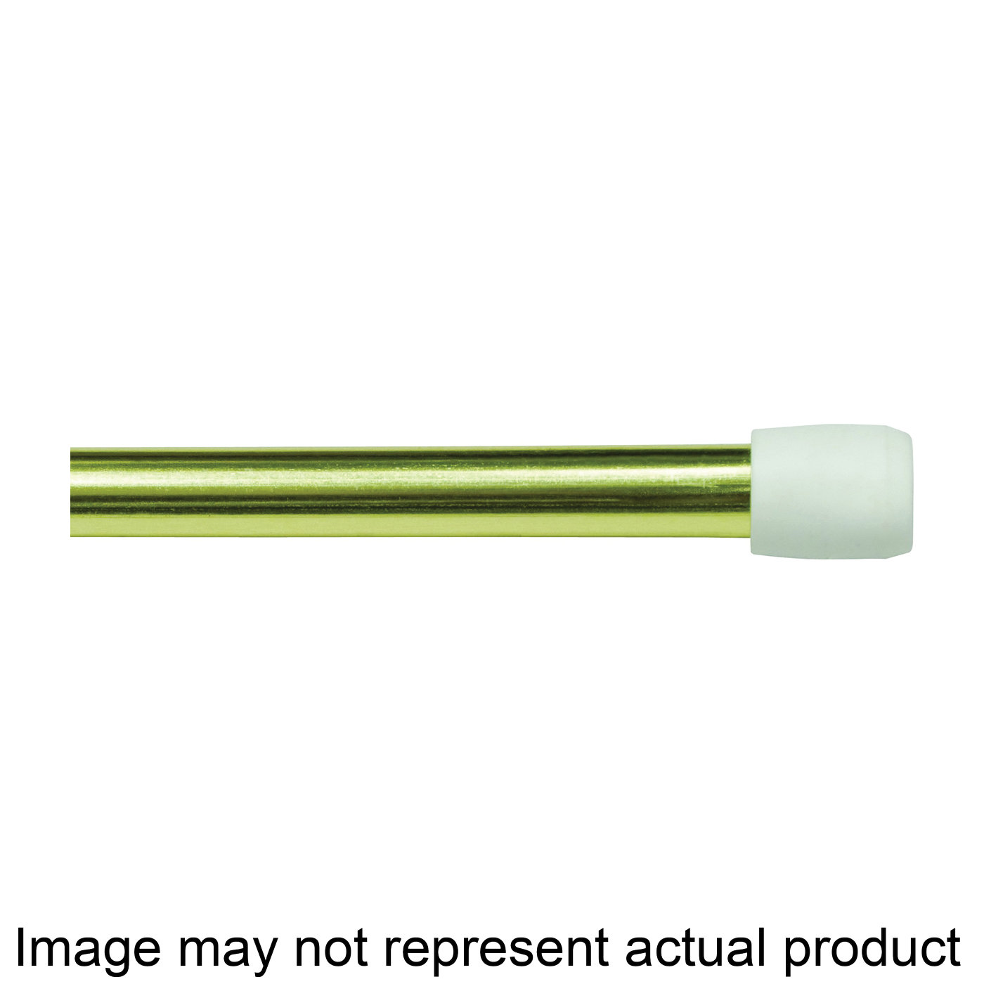 KN631/3 Spring Tension Rod, 7/16 in Dia, 28 to 48 in L, Metal, Brass