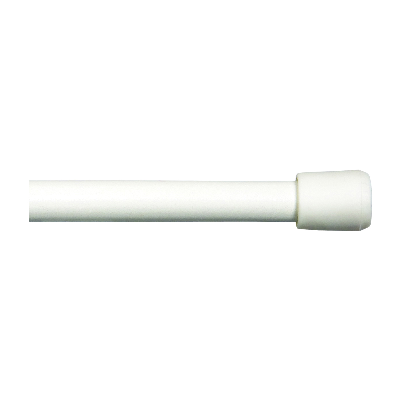 KN631/1 Spring Tension Rod, 7/16 in Dia, 28 to 48 in L, Metal, White