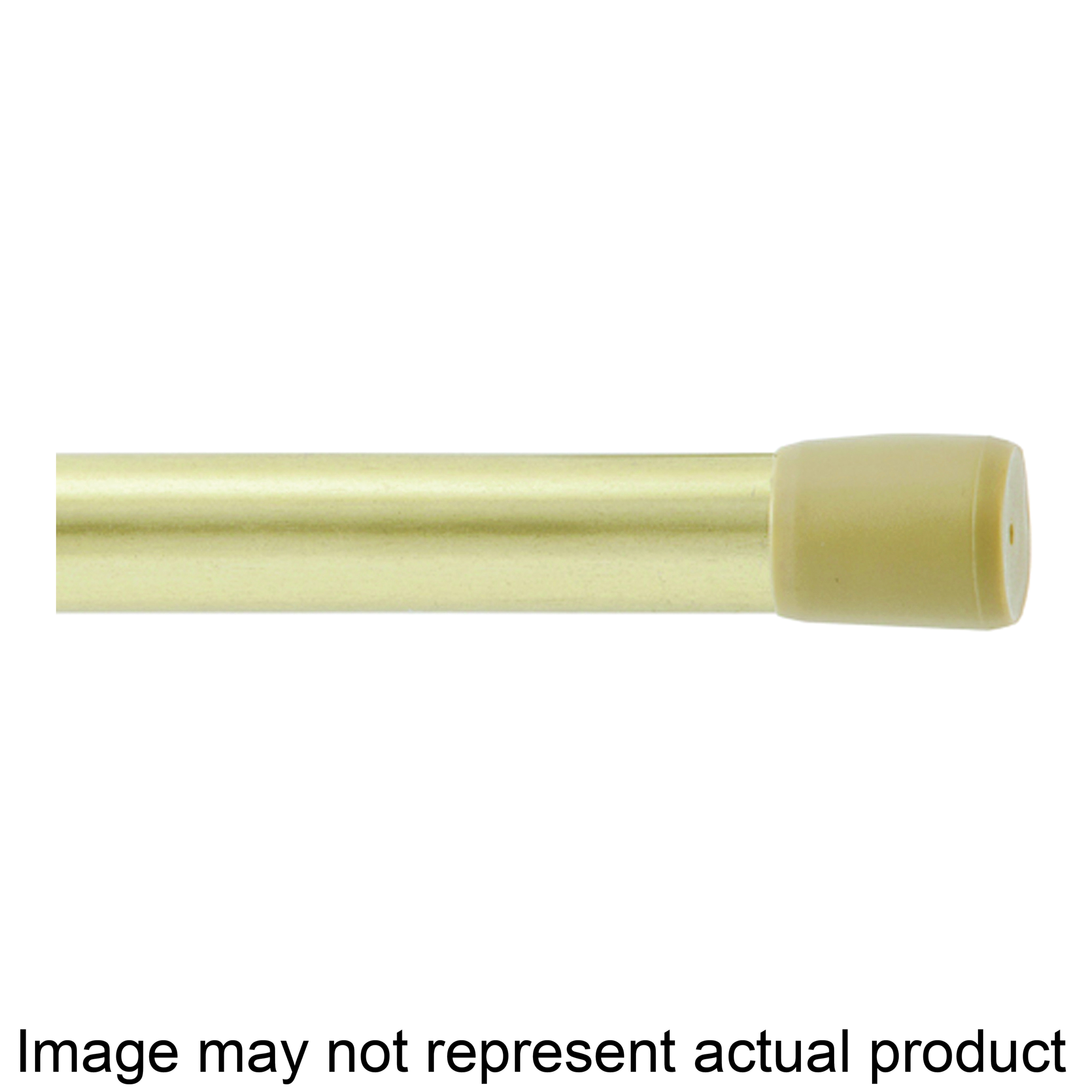 KN611 Spring Tension Rod, 5/8 in Dia, 28 to 48 in L, Metal, Gold, Brass