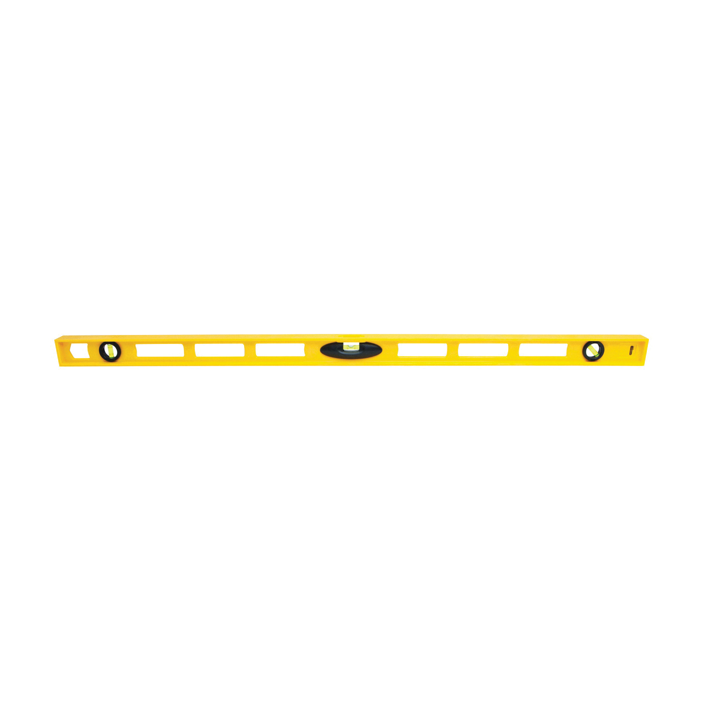 42-470 I-Beam Level, 48 in L, 3-Vial, 2-Hang Hole, Non-Magnetic, ABS, Yellow