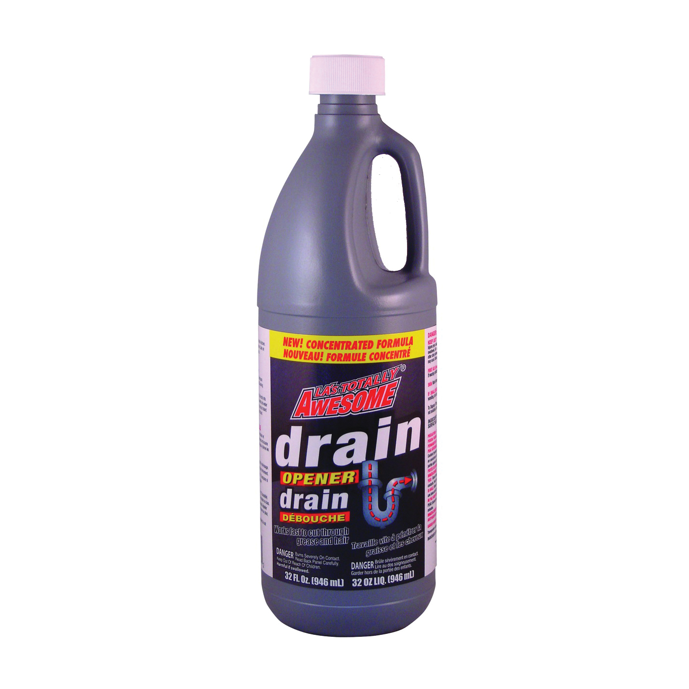 216 Drain Opener, Liquid, Clear, Light Lemon, 32 oz Bottle