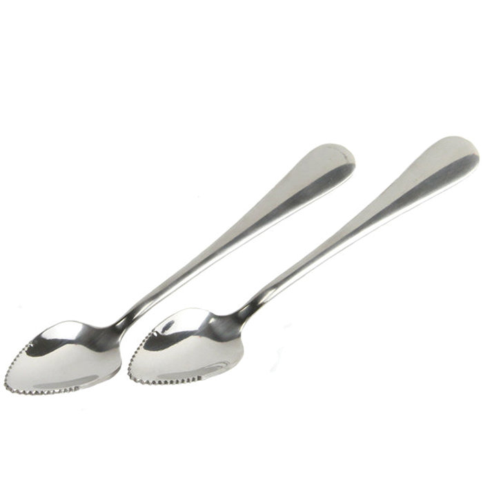 21521 Grapefruit Spoon Set, 7 in OAL, Stainless Steel, Mirror Polished