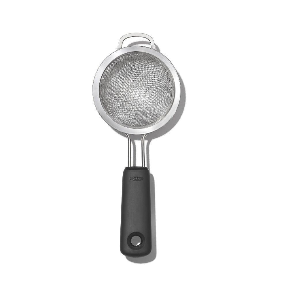 1136000V1 Mini Strainer, 3 in Mesh, Stainless Steel, Silver/Black