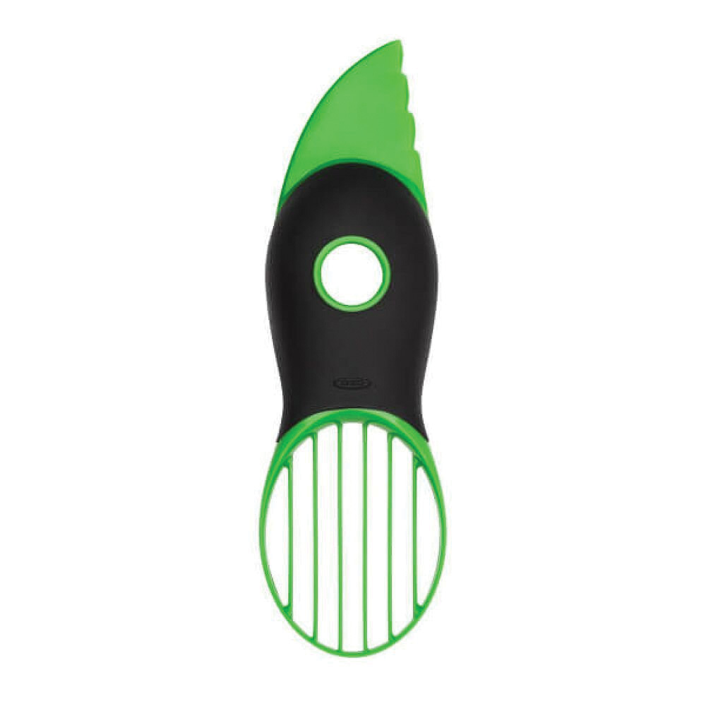 1252180 3-in-1 Avocado Slicer, Plastic Blade, Plastic Handle, Green, Dishwasher Safe: Yes