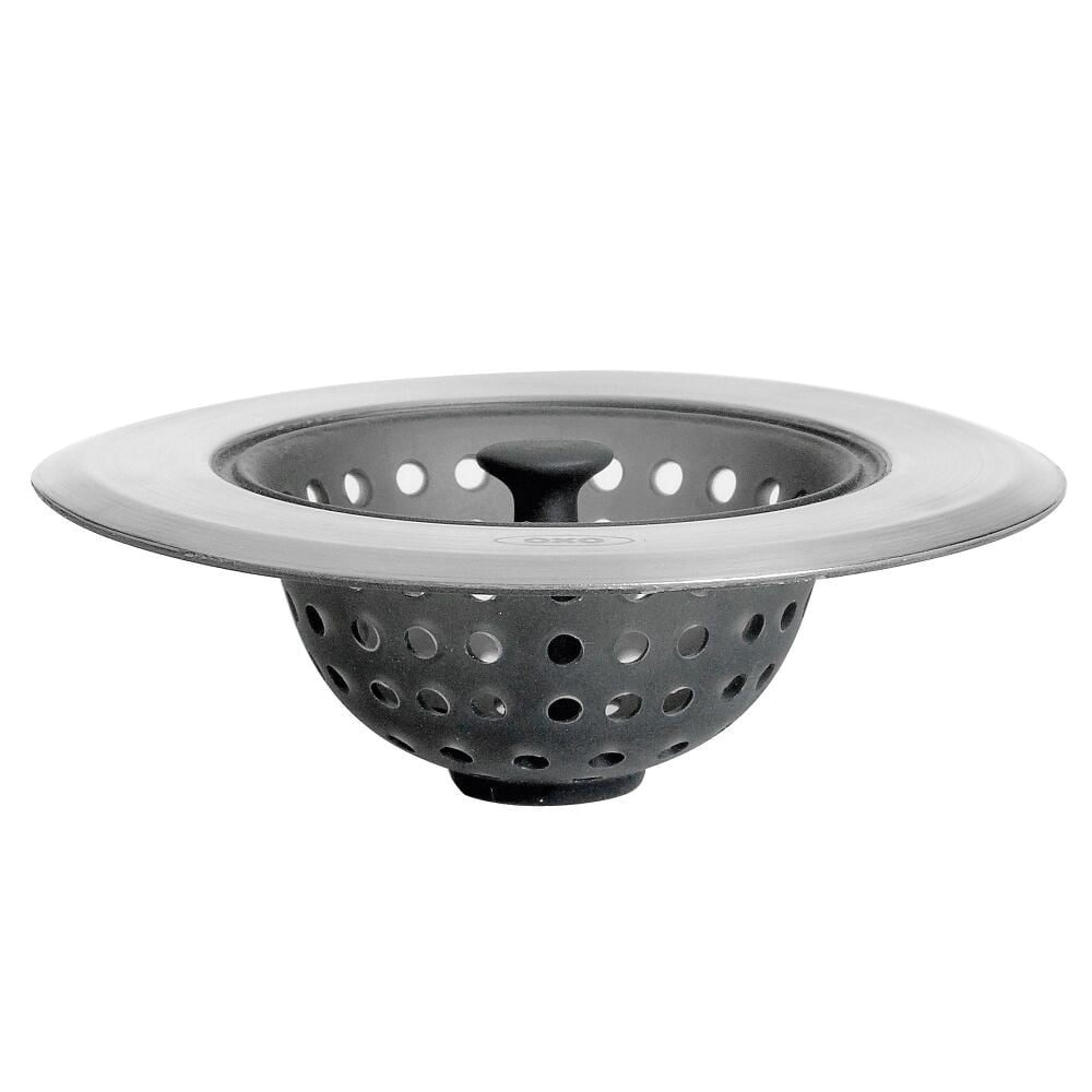 1308200 Sink Strainer, 4.4 in Dia, Silicone/Stainless Steel