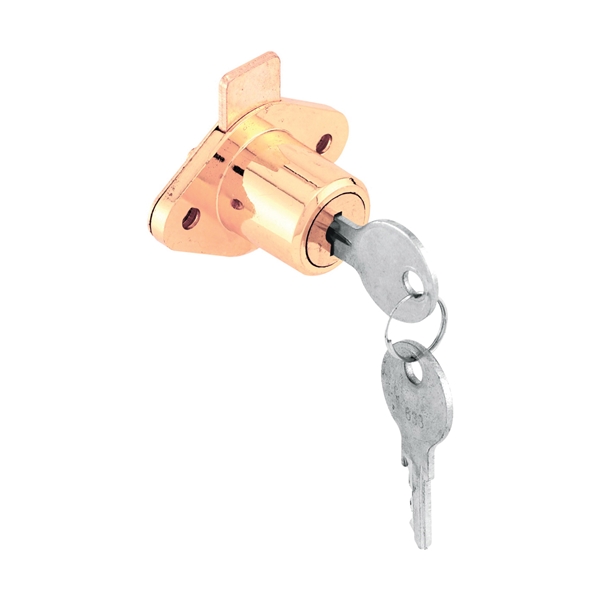 U 9947 Drawer and Cabinet Lock, Keyed Lock, Y13 Yale Keyway, Steel, Brass