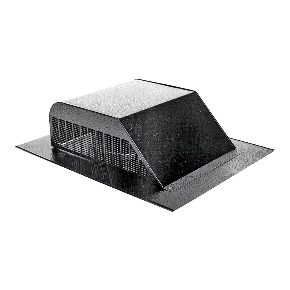 LomanCool 750B Static Roof Vent, 20-5/16 in OAL, 16 in OAW, 50 sq-in Net Free Ventilating Area, Aluminum, Black