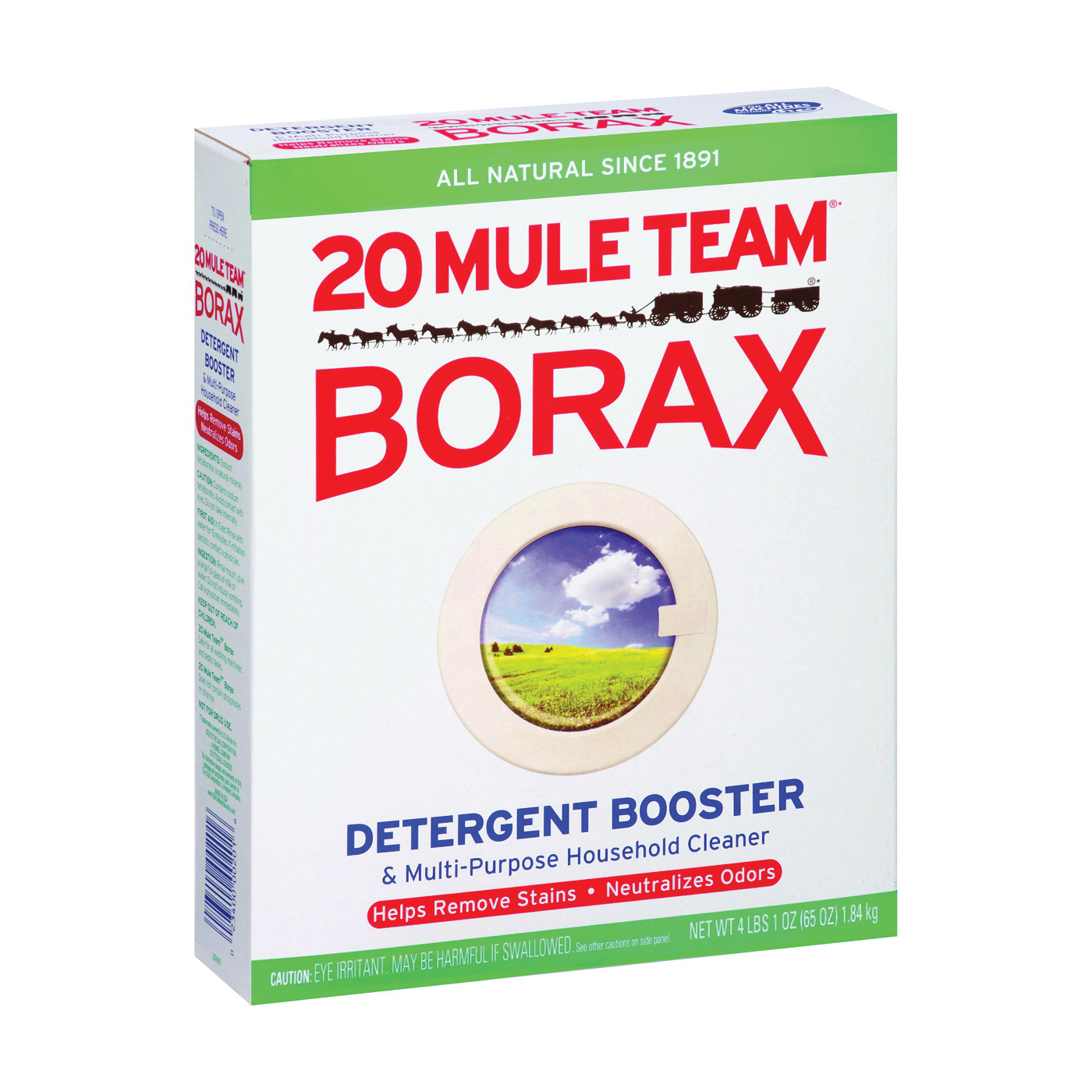 00201 Multi-Purpose Borax Laundry Detergent Booster, 65 oz, Box, Powder, Odorless