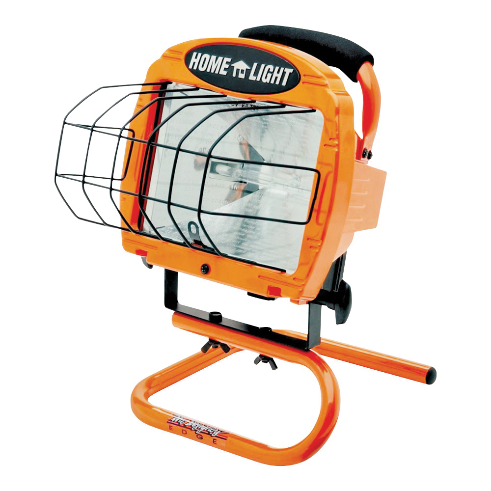 L33 Work Light with Switch, 120 V, 500 W, 1-Lamp, Halogen Lamp, 8000 Lumens, Orange