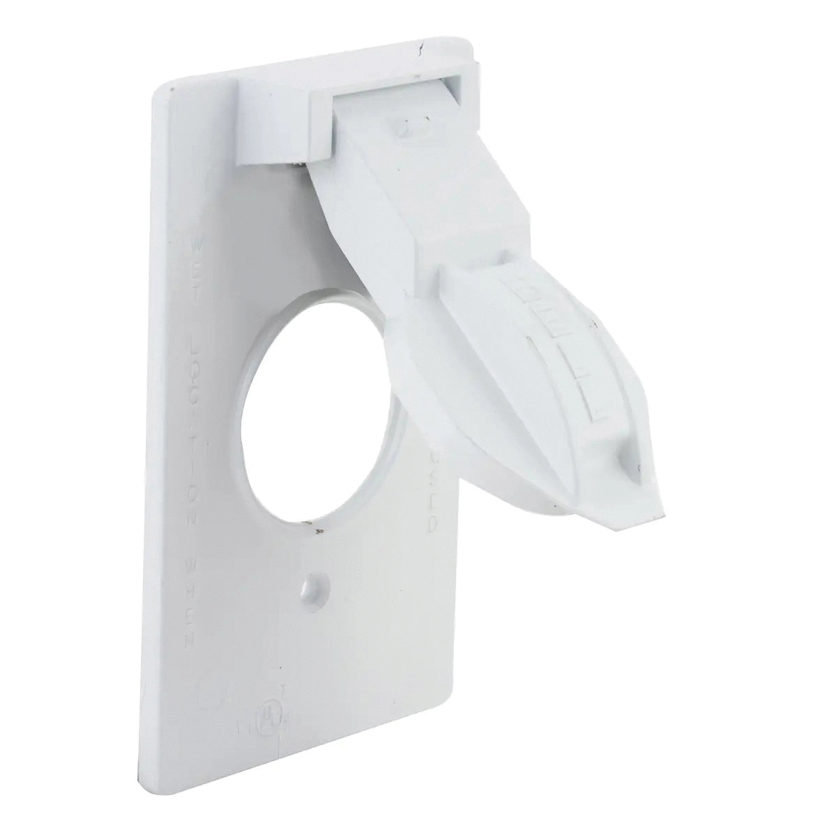 5155-6 Cover, 1-13/32 in Dia, 4-9/16 in L, 2-13/16 in W, 1-Gang, Aluminum, White, Powder-Coated