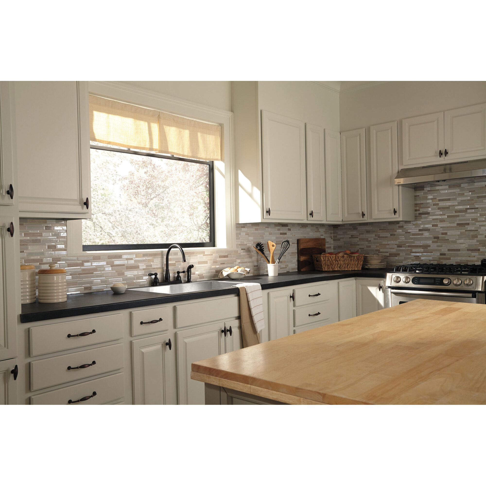 Delta Windemere Series 21996LF-OB Kitchen Faucet with Side Sprayer, 1.8 gpm, 2-Faucet Handle, 4-Faucet Hole, Plastic - 4