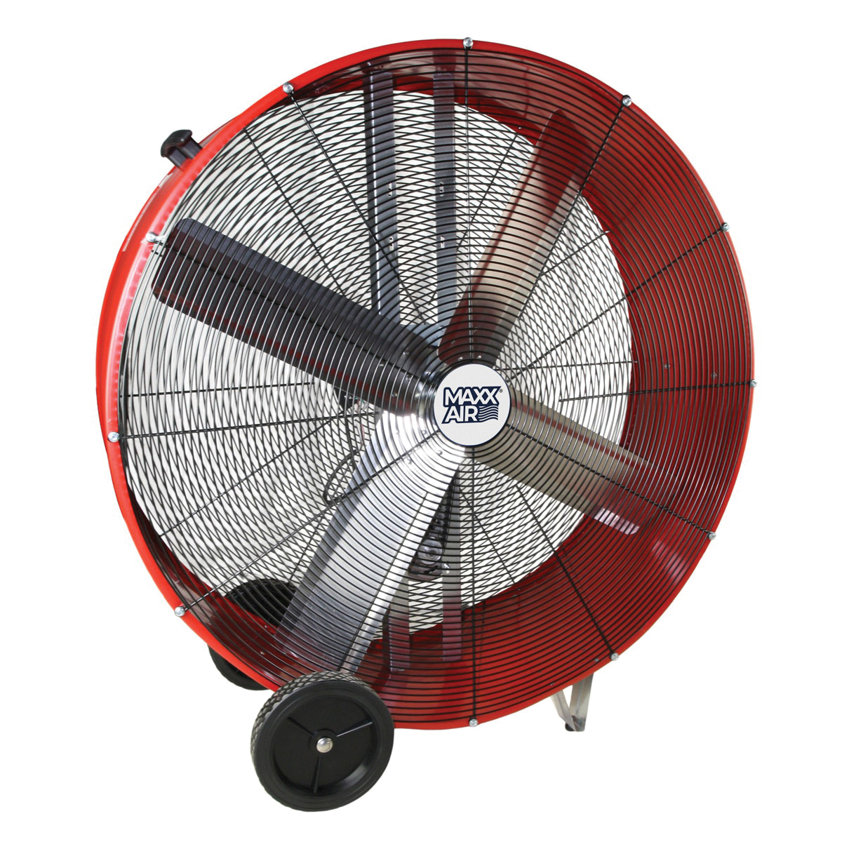 BF42BD Portable Barrel Fan, 120 V, 2-Speed, 5800 to 10,000 cfm Air, Red