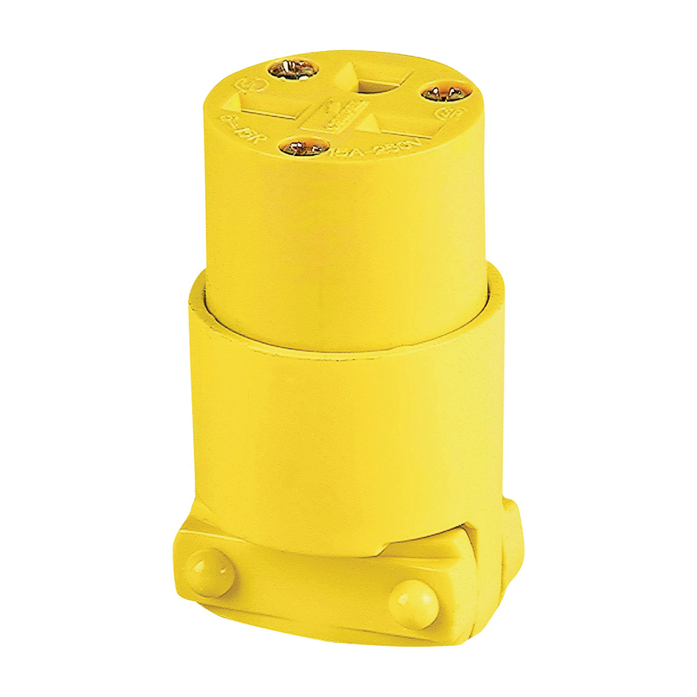 4227-BOX Electrical Connector, 2-Pole, 15 A, 250 V, Screw, NEMA: NEMA 6-15, Yellow