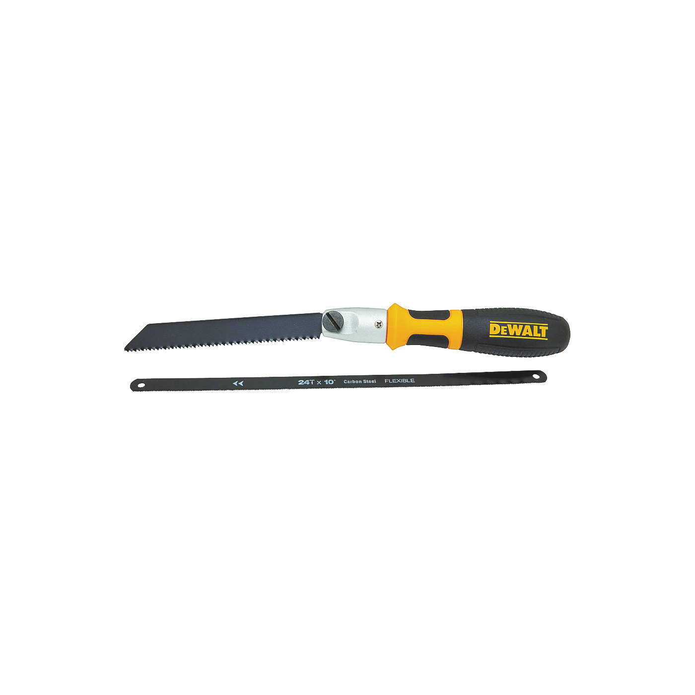 DWHT20542 Handsaw, 6 in Reciprocal, 12/10 in Hack L Blade, 24 TPI, Steel Blade, Cushion Grip Handle