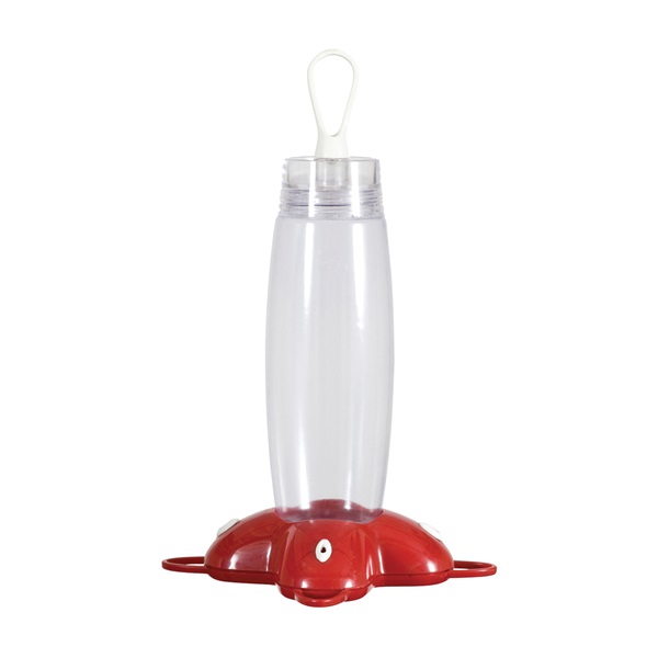 271 Bird Feeder, Rose Petal, 19 oz, 4-Port/Perch, Plastic, Bright Red
