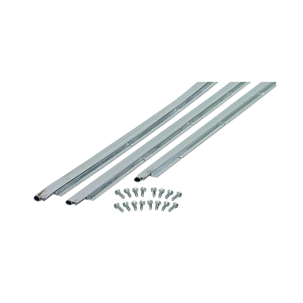 Building Products 01073 Jamb Weatherstrip, 7/8 in W, 3/16 in Thick, 84 in L, Aluminum/Vinyl, Silver