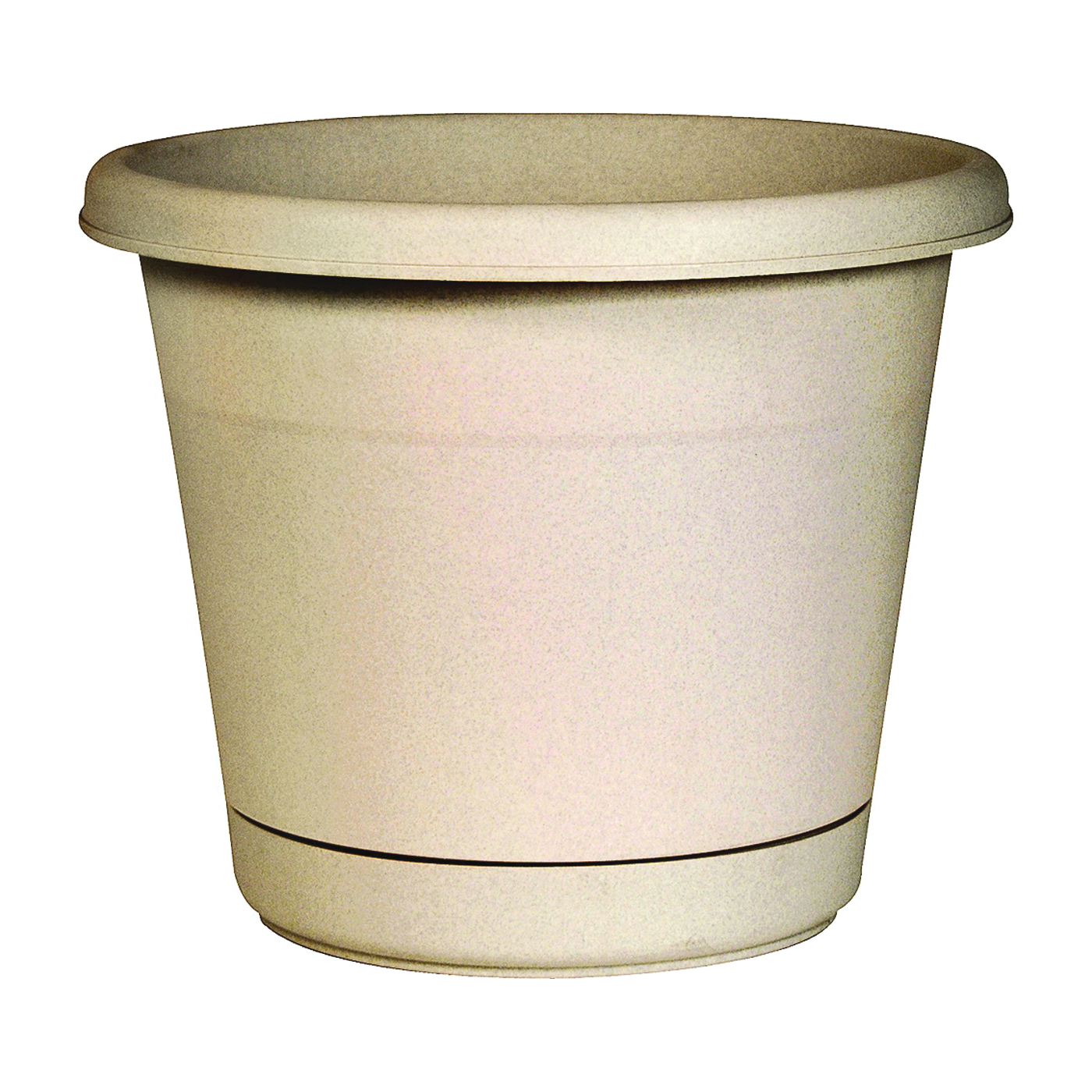 Riverland Series RN1608TA Planter, 14 in H, 16 in W, 16 in D, Round, Resin, Oxford Tan
