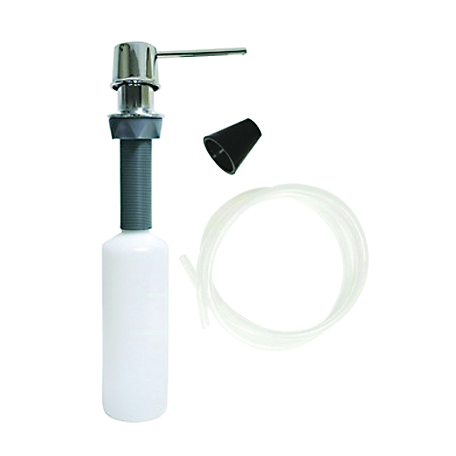 10037A Soap Dispenser with Nozzle, 12 oz, Metal/Plastic, Chrome