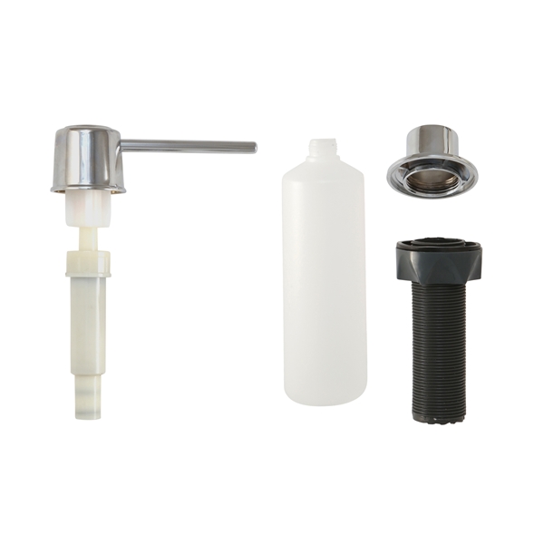 Danco 10037A Soap Dispenser with Nozzle, 12 oz Capacity, Metal/Plastic, Chrome - 1