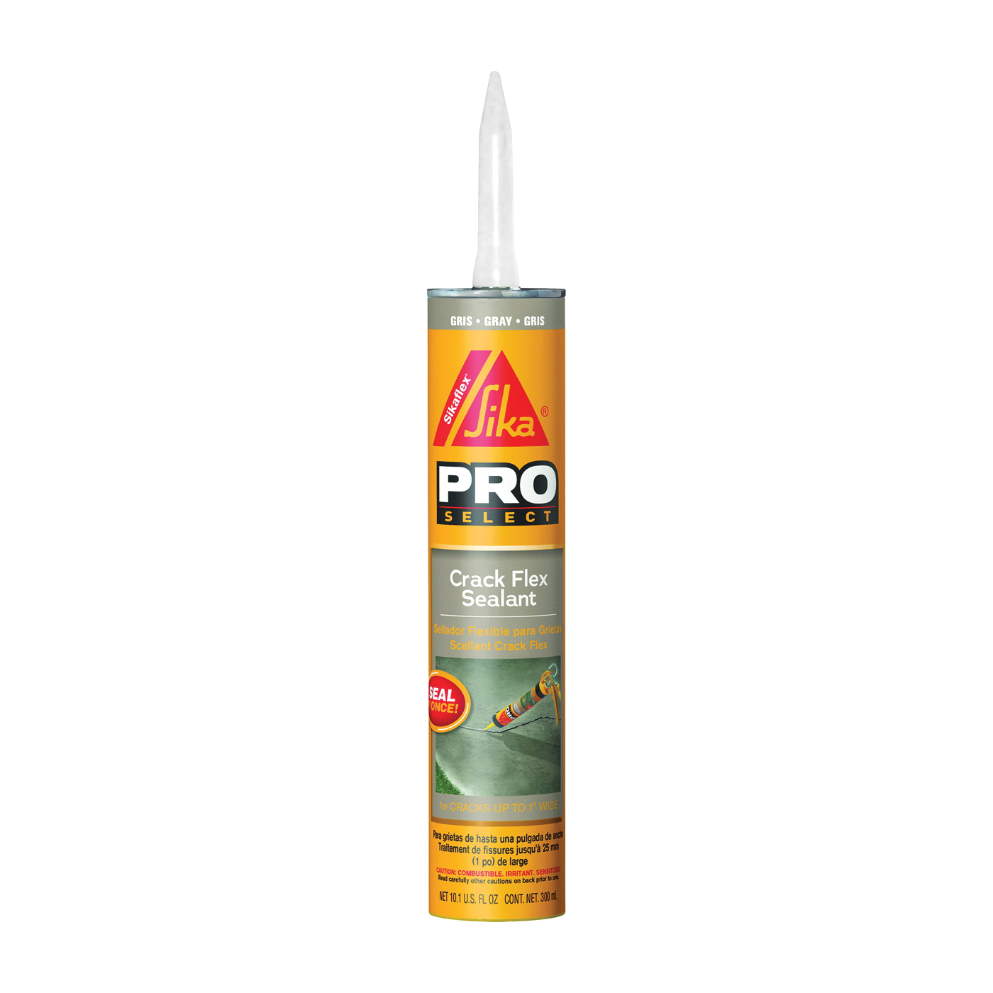 PRO SELECT Series 515306 Crack Flex Sealant, Light Gray, 10.1 oz Cartridge