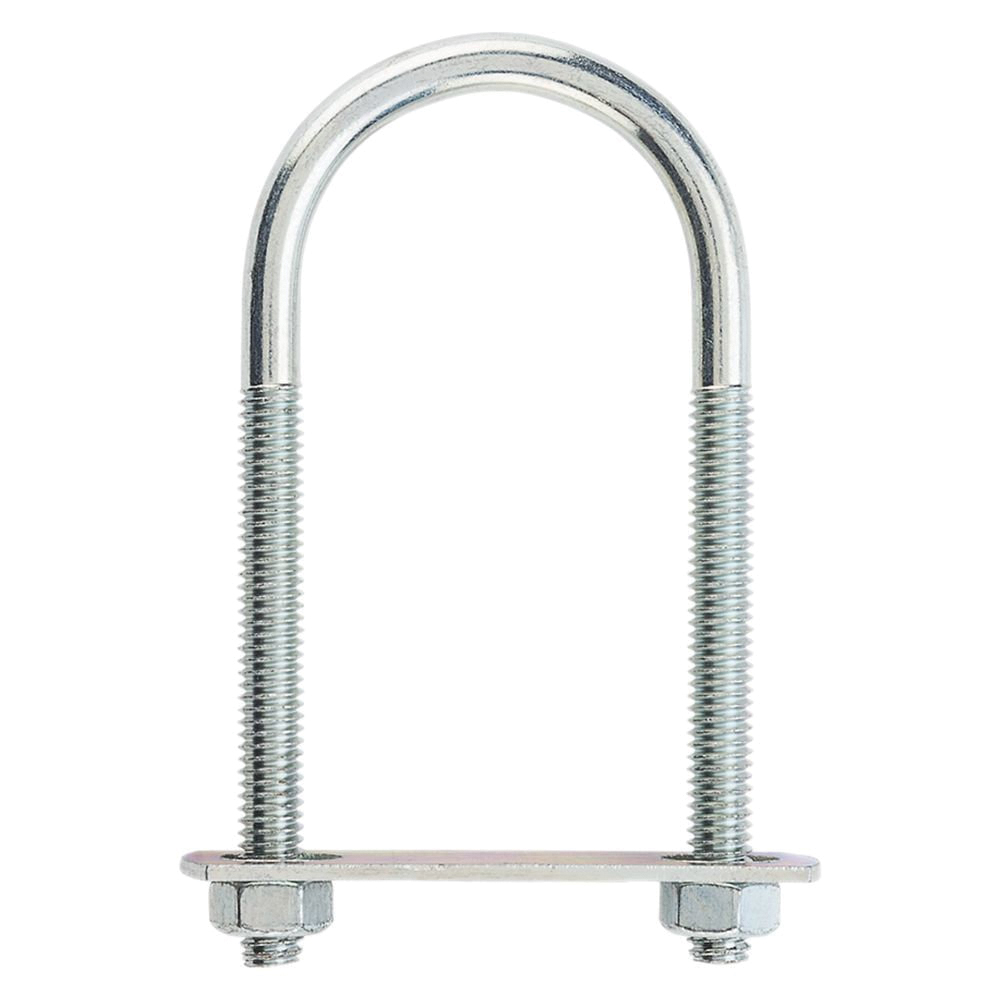 National Hardware N222-158 U-Bolt, 5/16-18 Thread, 2-1/4 in L Thread, Steel, Zinc-Plated - 1