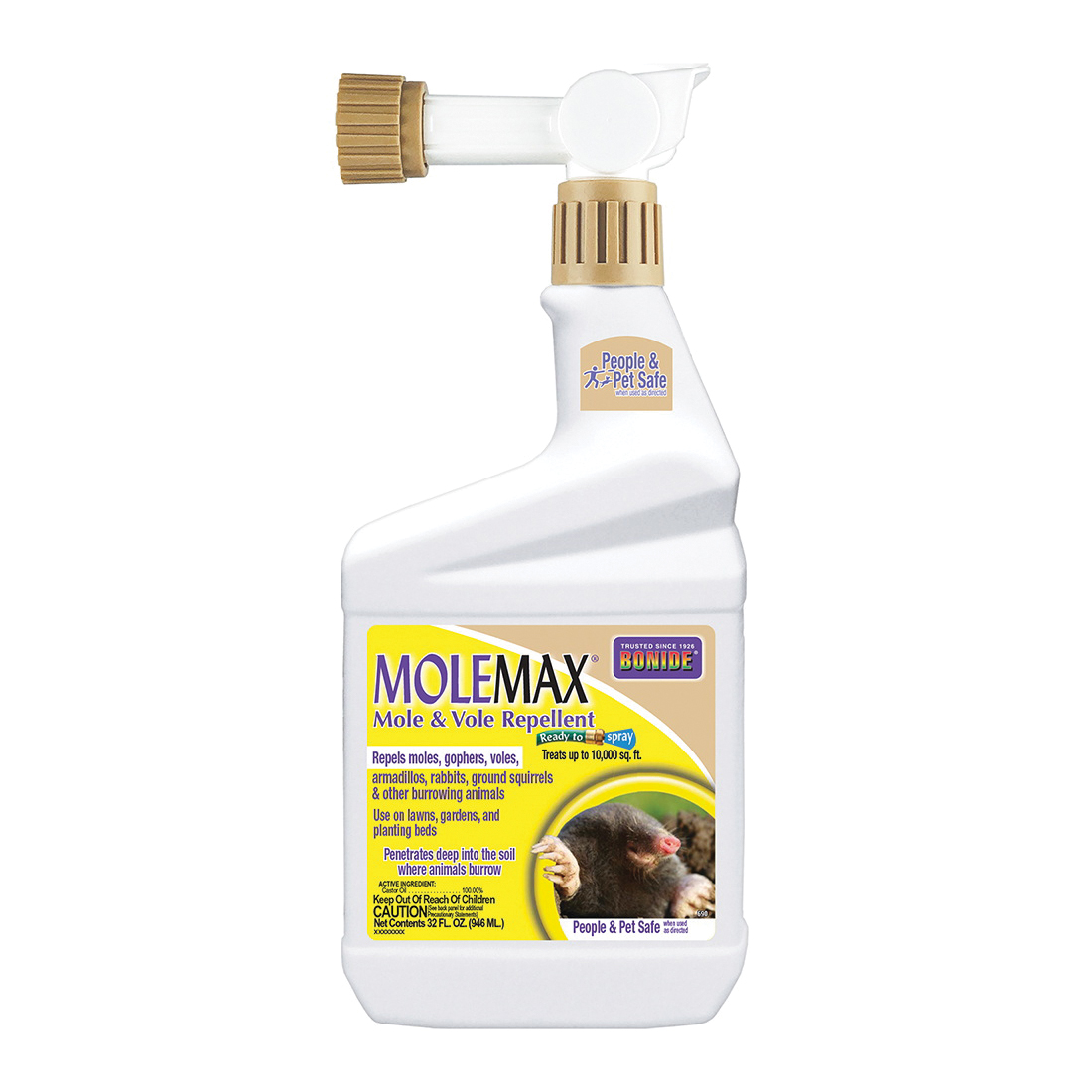 Molemax 690 Mole and Vole Repellent, Ready-to-Spray