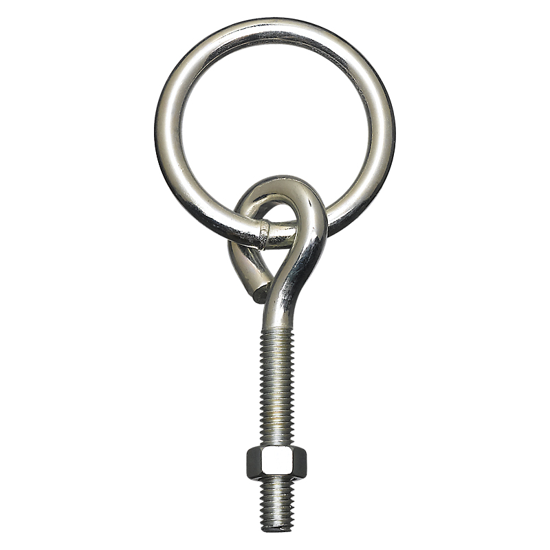 2061BC Series N220-624 Hitch Ring with Eye Bolt, 160 lb Working Load, 2 in ID Dia Ring, Steel, Zinc