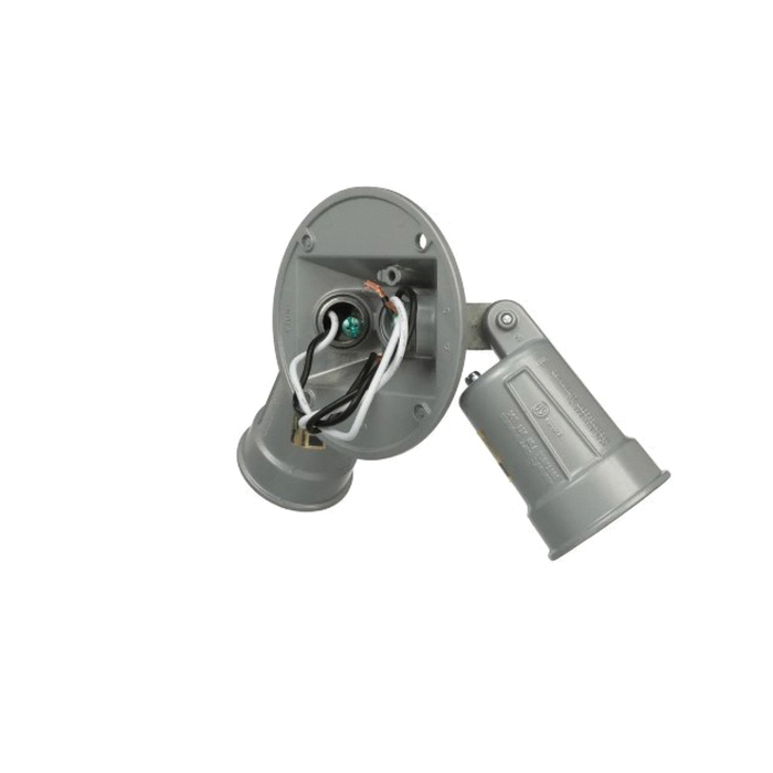 5625-5 Lamp Holder, 120 V, 75 to 150 W, Aluminum Housing Material, Gray