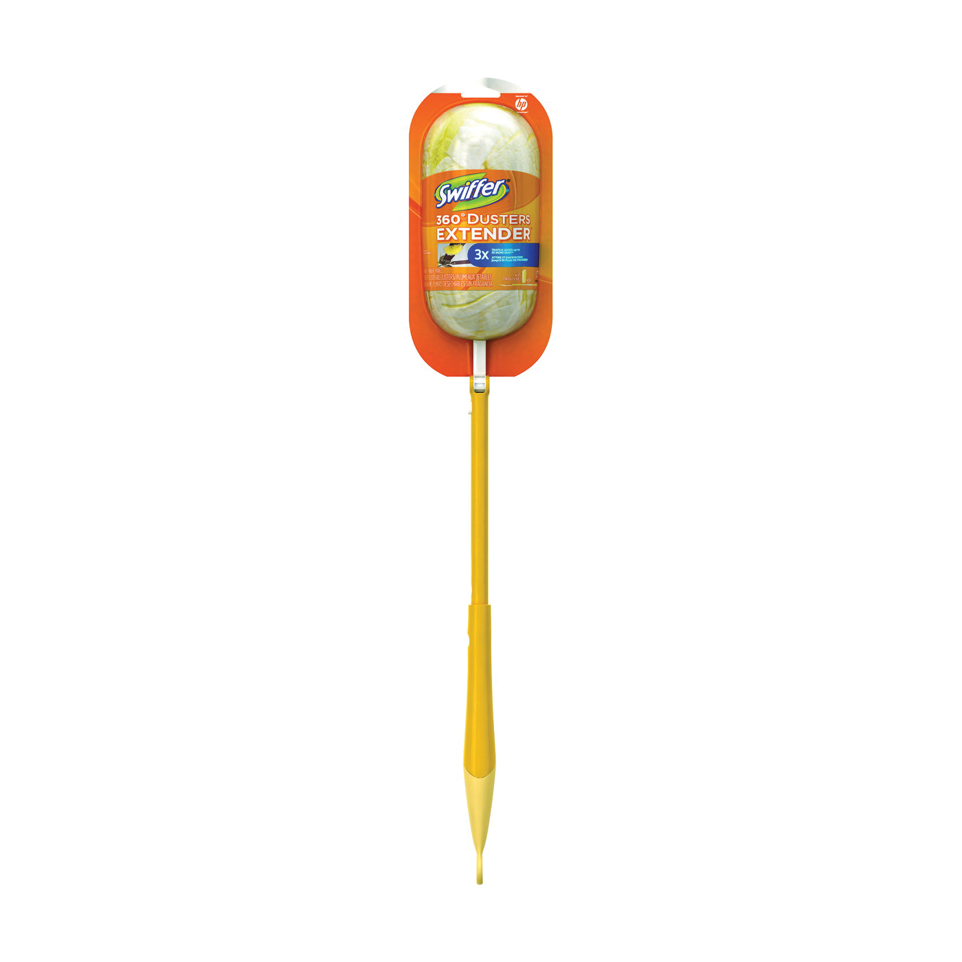 86554 Duster, Fiber Head, Plastic Handle, 36 in L Handle, Plastic Handle, White/Yellow