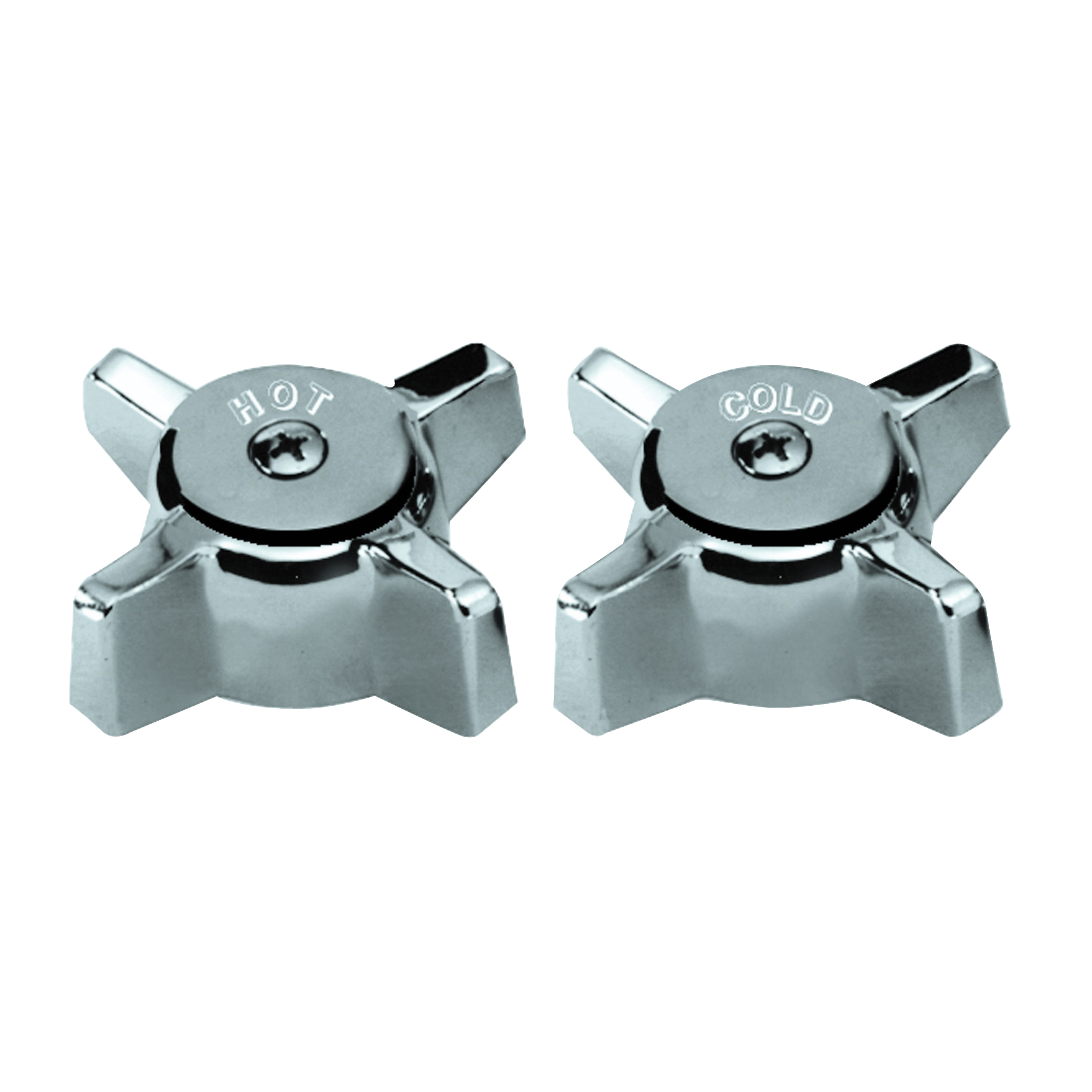 88092 Faucet Knob Handle, Zinc, Chrome-Plated, For: Sterling/Rockwell Two Handle Tub/Shower Faucets