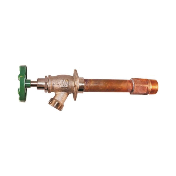 455-10LF Frost-Free Standard Wall Hydrant, 1/2, 3/4 in Connection, FIP/MIP x Male Hose, 125 psi Pressure