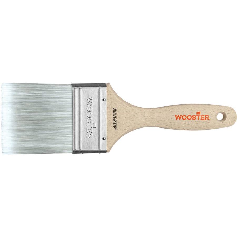 Silver Tip 5223-3 Paint Brush, 3 in W, Extra-Thick Flat Brush, 3-3/16 in L Bristle, Polyester Bristle